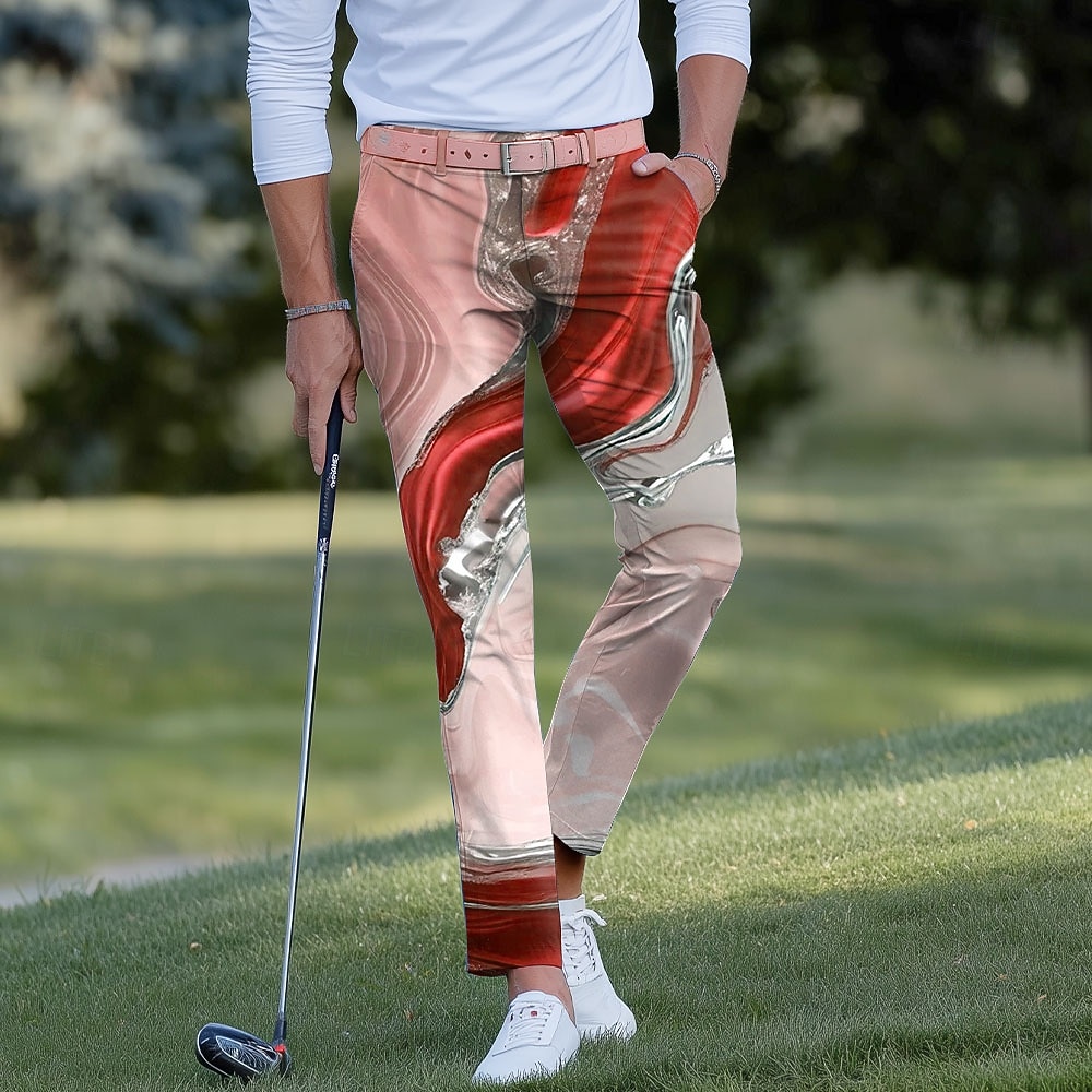 Per uomo Marmo Arte liquida astratta Pantaloni Eleganti Pantaloni da golf Pantaloni Misura del girovita medio Casual Sport all'Aperto Pantaloni slim fit con tasche Primavera Autunno Stampa 3D Rosso del 2026 a $31.99 –P4