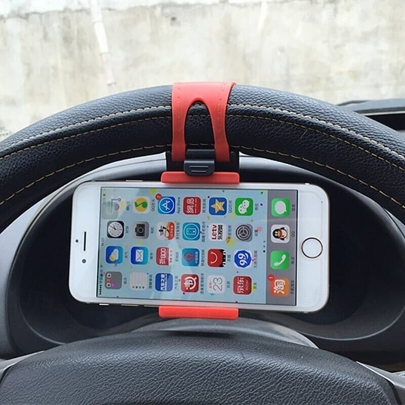 Support de téléphone portable pour volant de voiture, support de tableau de bord portable, support créatif pour la navigation, support mains libres sécurisé pour téléphone, support universel pour smartphone de véhicule, accessoire de 2025 ? $6.99 –P3
