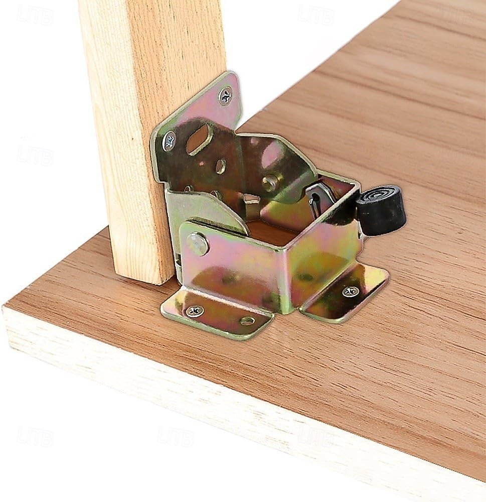 4-pack kraftiga fällbara bordsbenfästen med självlåsande gångjärn, fällbara järnfästen för bords-, stols- och sängben, låsbara förlängningsstödgångjärn med skruvar 2025 - $19.99 –P6