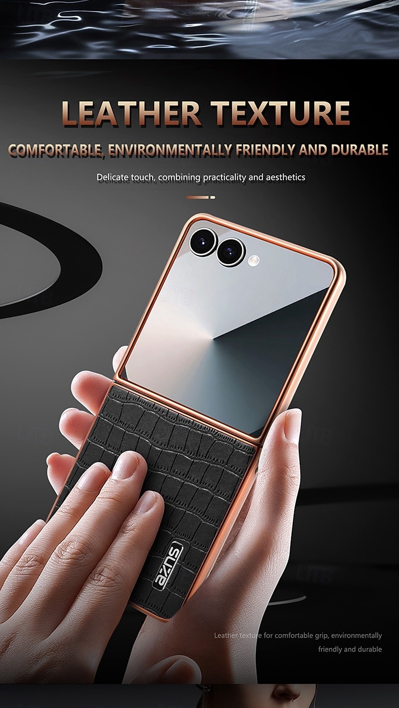 2025年 電話 ケース 用途 サムスンのギャラクシー Zフリップ7 Zフリップ6 Z Flip 5 Z Flip 4 バックカバー 耐衝撃 レトロ風 TPU PUレザー  コレクション – $13.99 –P7
