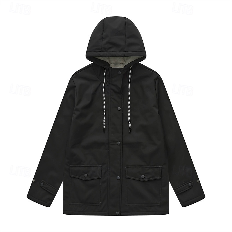 Mulheres Jaqueta casual Jaquetas de chuva impermeáveis Capas de chuva Prova-de-Água A Prova de Vento Zíper Bolsos Moda Ao ar livre Tecido Para Noite Final de semana Zíper Padrão Com Capuz Normal de 2025 por $33.99 –P6