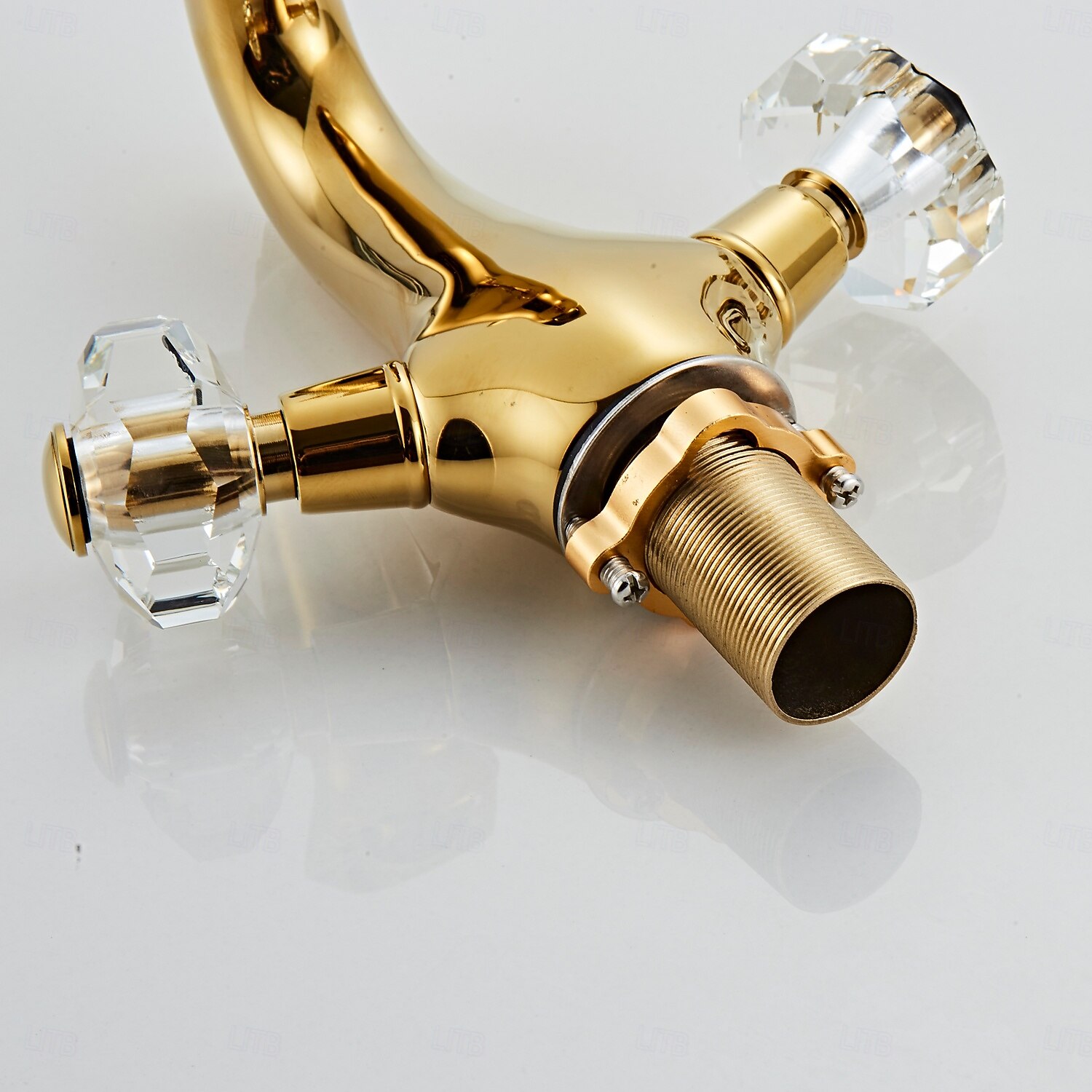 2025年 バスルームのシンクの蛇口 - クラシック 電気メッキ センターセット 二つのハンドルつの穴Bath Taps  コレクション – $121.99 –P4