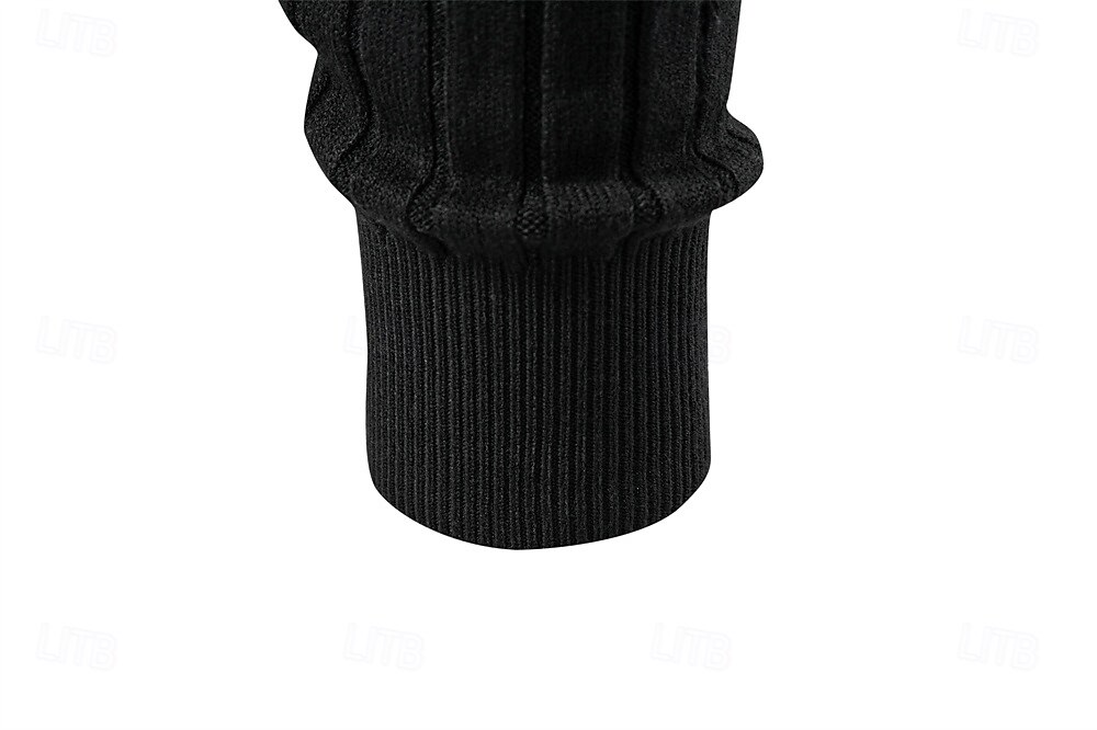 Homme Pull Tricoter Hauts Réguliers Couleur Unie Col roulé Élégant ancien École Vacances Vêtement Tenue Printemps Automne Noir Marine foncé S M L de 2026 ? $26.99 –P10