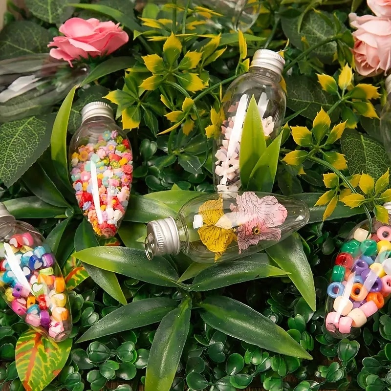 10 buc ornamente de Crăciun pentru becuri, recipient umplător pentru becuri transparente cu capace cu filet, borcan de plastic pentru bomboane, recipient umplător pentru becuri, ornament agățat, perfect pentru meșteșuguri DIY, bomboane, suc. 2025 - $6.49 –P3
