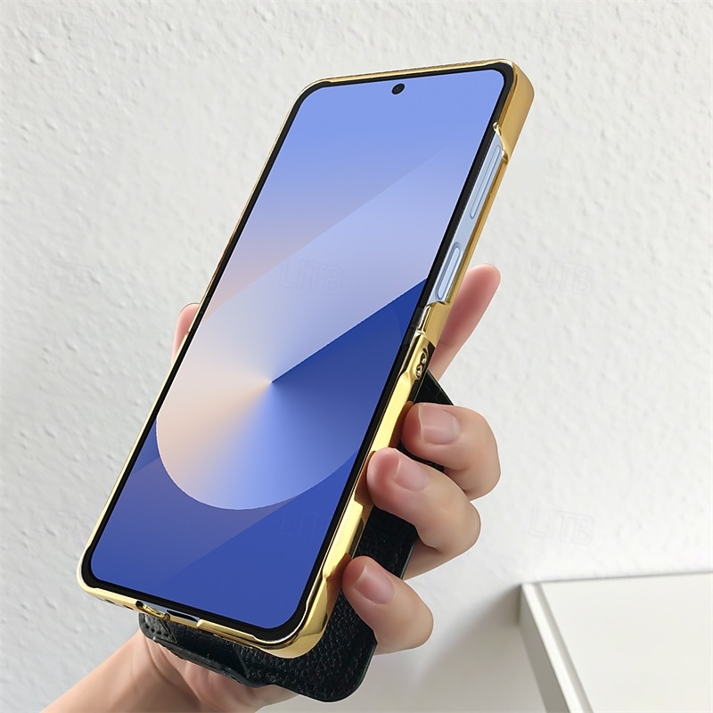 טלפון מגן עבור סמסונג גלקסי Z Flip 7 Z Flip 7 FE Z Flip 6 Z Flip 5 Z Flip 4 כיסוי אחורי כיסוי הפוך אבזם טבעת PC עור PU 2025 - $24.99 –P1