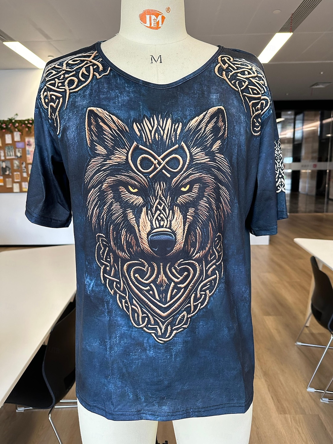 Męskie Podkoszulek Koszulki Koszulka z krótkim rękawkiem Koszulka Krótki rękaw W serek Lato Wilk Wiking Zabytkowe Designerskie Styl etniczny Nadruk Urlop Ulica Wyjściowe Niebieski Czarny Ciemnoszary 2026 - $19.49 –P1