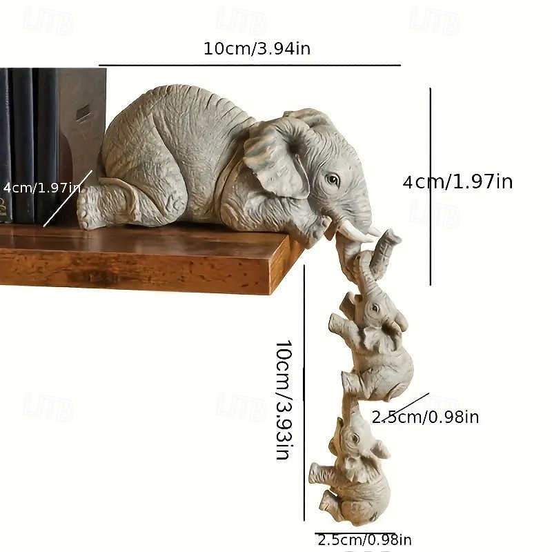 3 pezzi di grazioso ciondolo a forma di elefante - artigianato in resina adatto per la decorazione di casa e stanza, utilizzato per decorazioni natalizie, decorazioni di Halloween, decorazioni del 2026 a $13.99 –P4