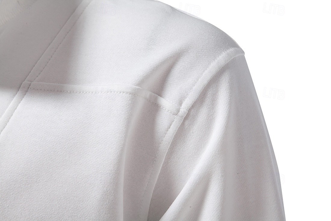 Férfi Cipzáras kapucnis pulóver Cipzáros pulóver Fekete Fehér Hajtóka Sima Cipzár Túlméretezett Sport & Szabadtéri Hétköznapi Napi Buli Alkalmi Sportos Tavasz & Ősz Ősz Ruházat Pulcsik Pulóverek 2026 - $31.99 –P11