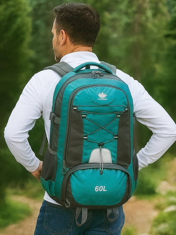 60 liters vattentålig vandringsryggsäck för män – stor kapacitet för utomhusresor med flera fack för camping, vandring och backpackingäventyr 2025 - $34.99 –P3