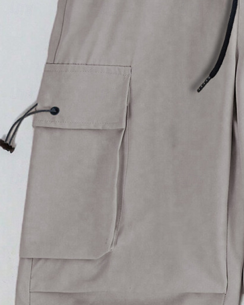 Per uomo Pantaloni Cargo Pantaloni Coulisse Elastico in vita Multi-tasche Semplice Indossabile All'aperto Quotidiano Campeggio & Escursionismo Moda Classico Nero Verde militare del 2025 a $25.99 –P7