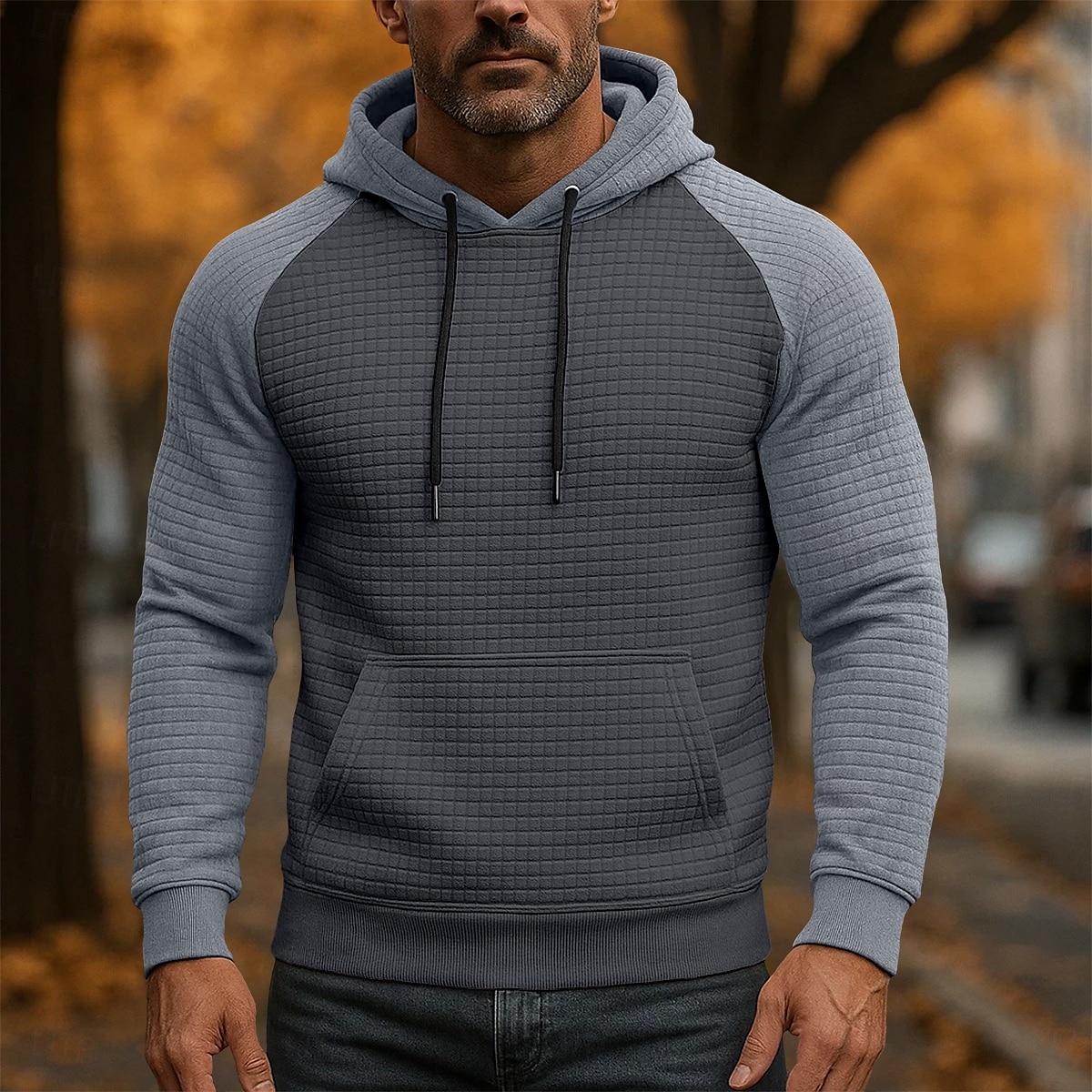 Per uomo Felpa con cappuccio Felpa con cappuccio a nido d'ape Aalbicocca Nero Bianco Borgogna Grigio chiaro Con Cappuccio Colletto Mao Semplice Patchwork Blocco di colore Sport & Outdoor Casuale del 2025 a $23.99 –P4