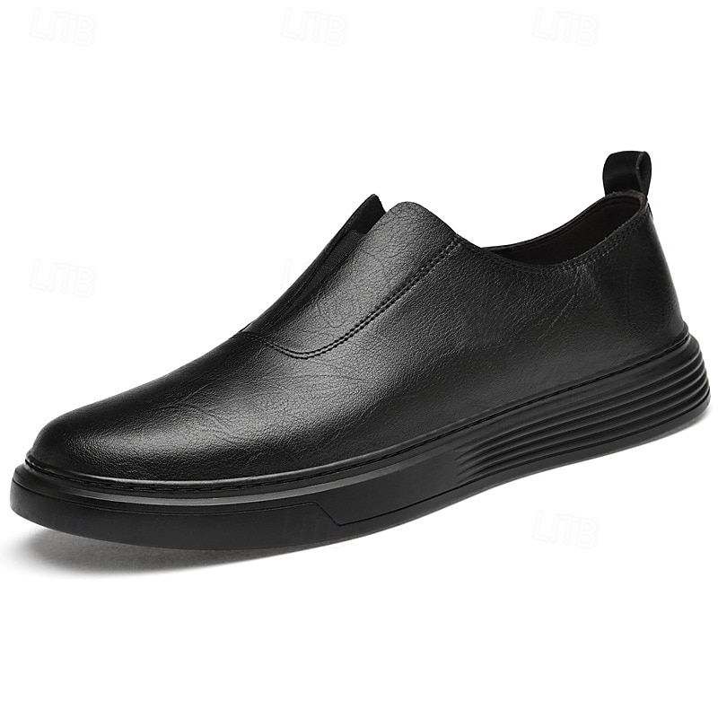 Chaussures blanches à enfiler en cuir pour hommes - minimalistes et confortables, adaptées aux professionnels occupés au bureau et dans des environnements décontractés de 2026 ? $64.99 –P1