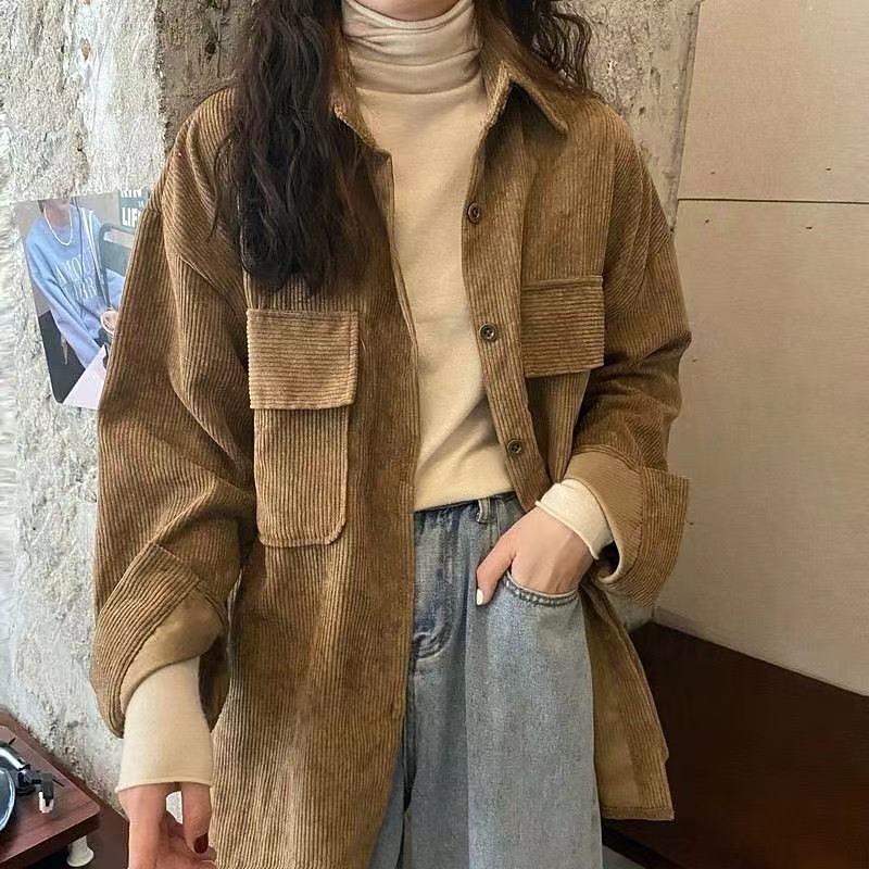 Damesoverhemd effen kleur elegant vintage dagelijks lange mouw bisschopsmouw overhemd kraag lange tops werk dagelijks uitgaan roze bruin abrikoos lente herfst winter lente, herfst, winter 2025 - $28.99 –P11