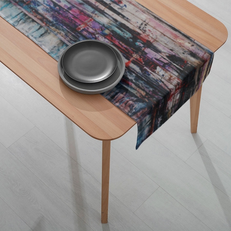 1 шт. Прямоугольная скатерть в стиле граффити - декоративный столовый флаг для ресторана банкета дома и мероприятий 2025 - $11.49 –P4