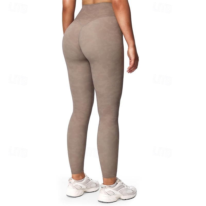 Damskie Legginsy capri Legginsy do jogi Wyszczuplenie brzucha Siłownia Obuwie sportowe Bieganie Doły Drukowanie Biały Granatowy Brązowy Jesień Sport Odzież sportowa Szczupła 2026 - $23.99 –P10