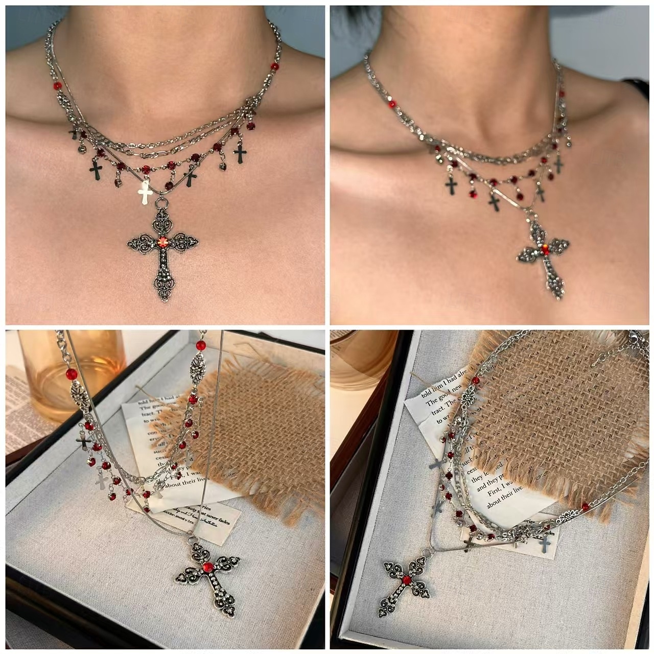 Панк & Готика Ожерелья колье Крест кулон ведьма Вампиры Маскарадный костюм Жен. Хэллоуин Карнавал Выступление Для вечеринок Повседневные Взрослые 1 ожерелье Все сезоны 2026 - $9.99 –P2