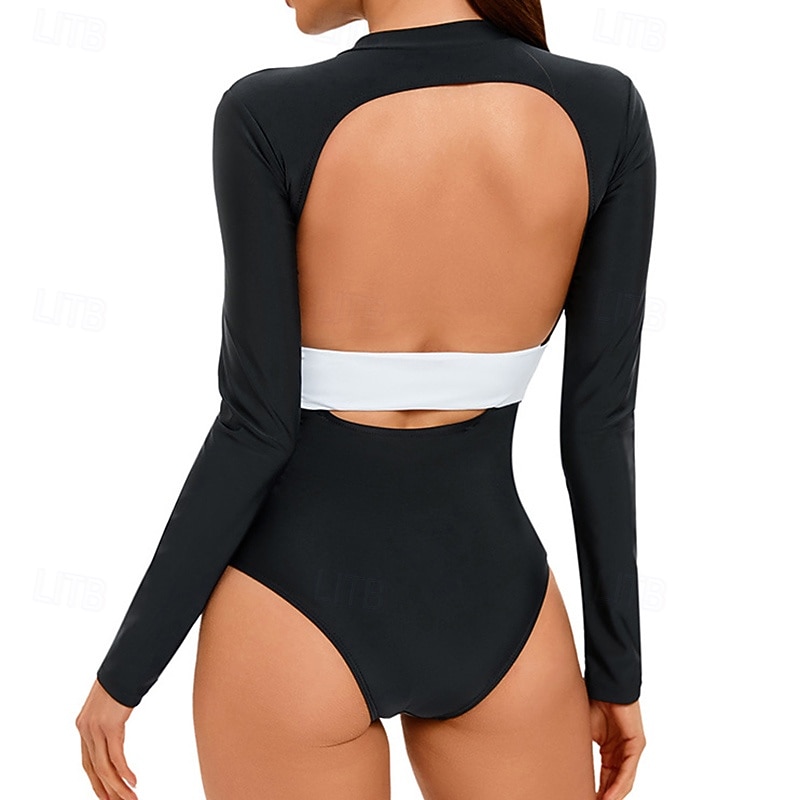 Dámské Ochrana proti vyrážce Plavky S potiskem Zapni UV ochrana proti slunci UPF50+ Dlouhý rukáv Plavky Surfování Plavání Léto 2026 - $23.99 –P16