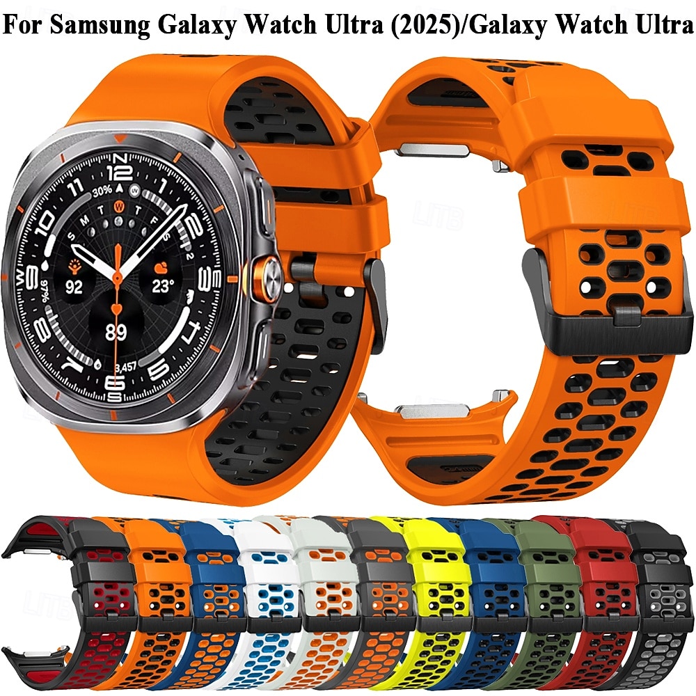 Watch Band for Samsung Galaxy Watch Ultra 47mm Stainless Steel Silicone Replacement  Strap Two Tone Adjustable Stainless Steel Buckle Sport Band Wristband 2026 - $18.99 –P1