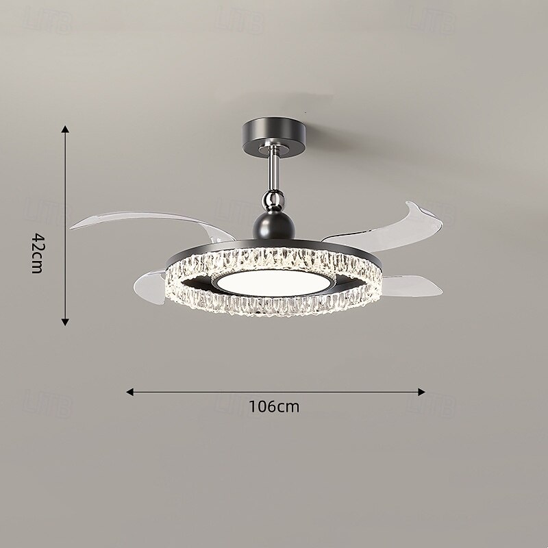LED-Deckenventilatoren dimmbar mit Fernbedienung 106 cm Deckenleuchte mit Acryl-Lampenschirm Kronleuchter Schlafzimmer Wohnzimmer 2025 - $545.79 –P7