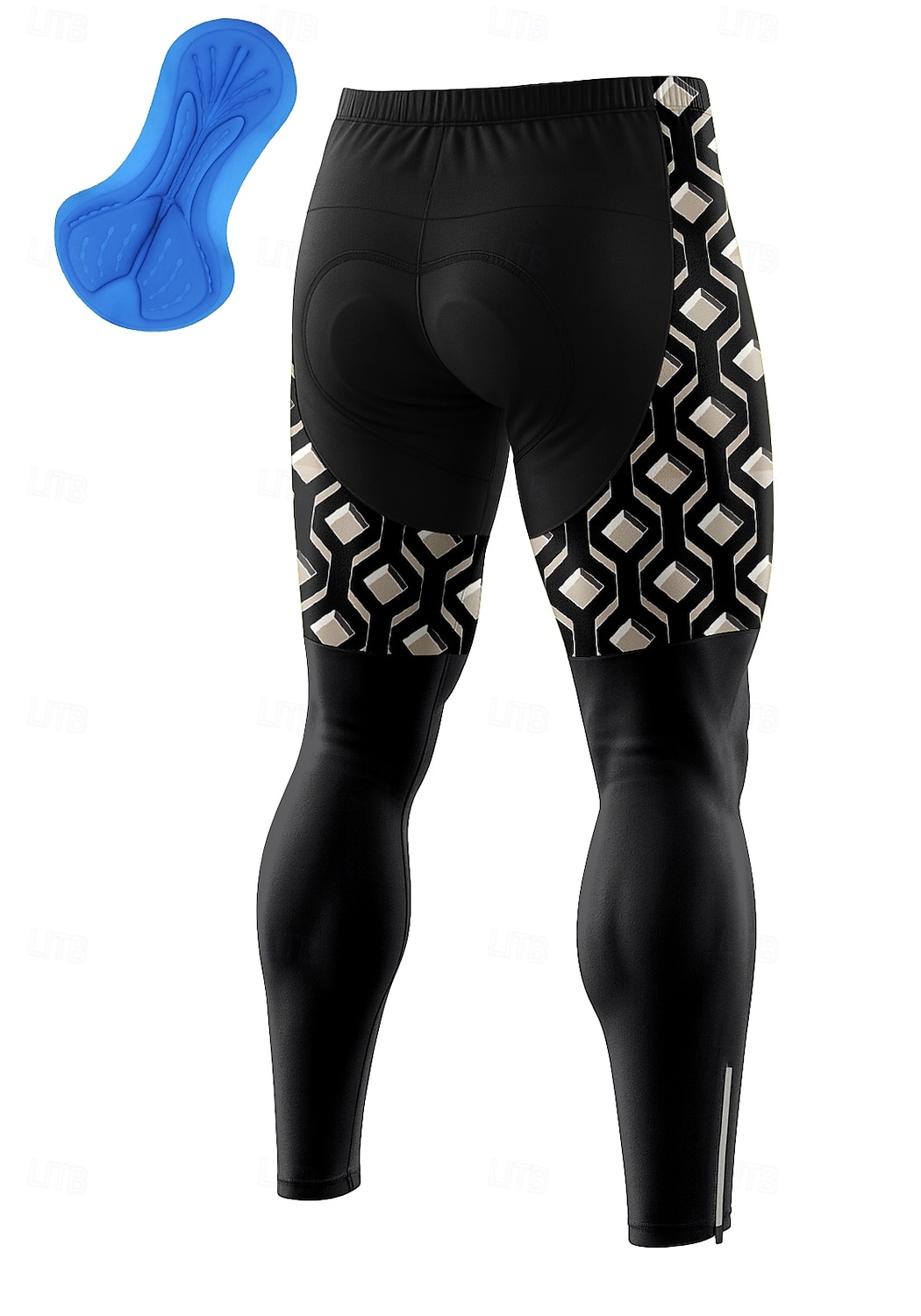 Homens Gráfico Geométrica Calças de bicicleta Moto Meia-calça Calças Fino Esportes Resistente a UV Tapete 3D Secagem Rápida Tiras Refletoras Preto Roupa Roupa de Ciclismo de 2026 por $31.99 –P2