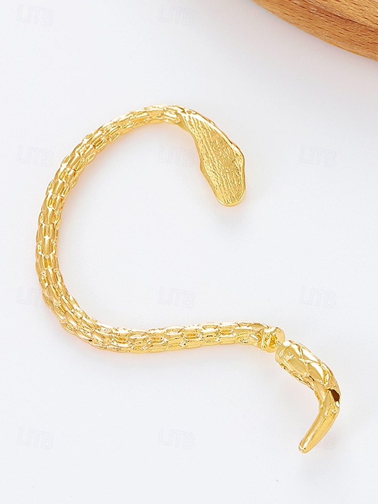 Naisten halloween-käärmekorvakorut – goottilainen käärmekorvakoru, jossa vihreät kristallisilmät, punk-tyyliset korut naamiaisiin ja cosplayhin 2026 - $5.99 –P7