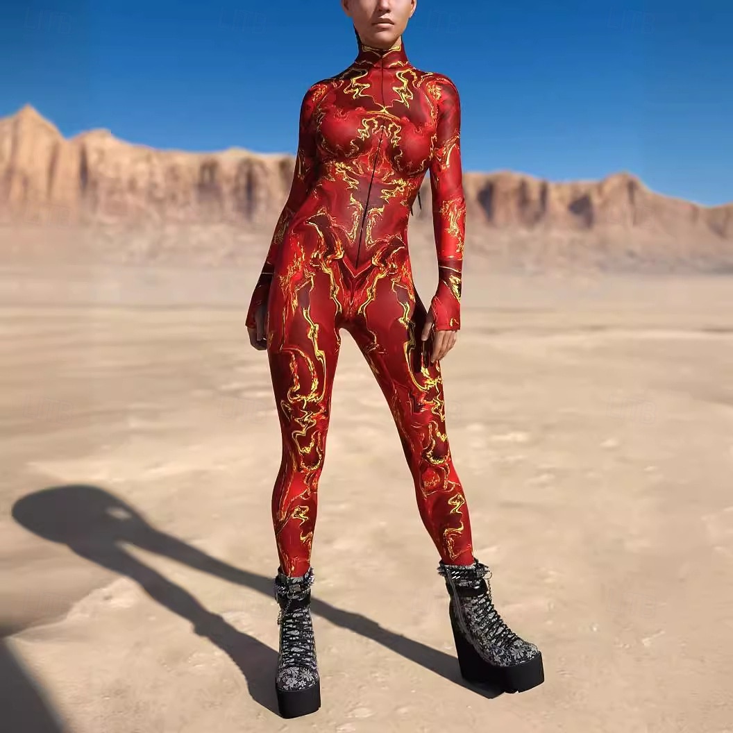 Mønstrede Zentai-drakter Cosplay kostyme Kroppsdrakt Printer Karnevalskostyme heldekkende drakter Herre Dame Gutt Sexy kostyme Halloween Kostyme til Ytelse Fest Maskerade Barne Voksne 2025 - $29.99 –P3
