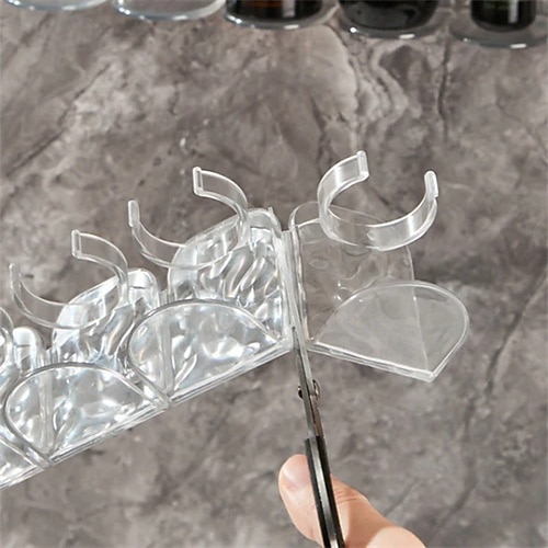Row Plastic Wall Rack 2 Set (10 Pieces), Adhesive Ripple Storage Shelf, No Drilling Wall-Mounted Organizer for Door, Mirror, or Cabinet 2025 - $20.99 –P6