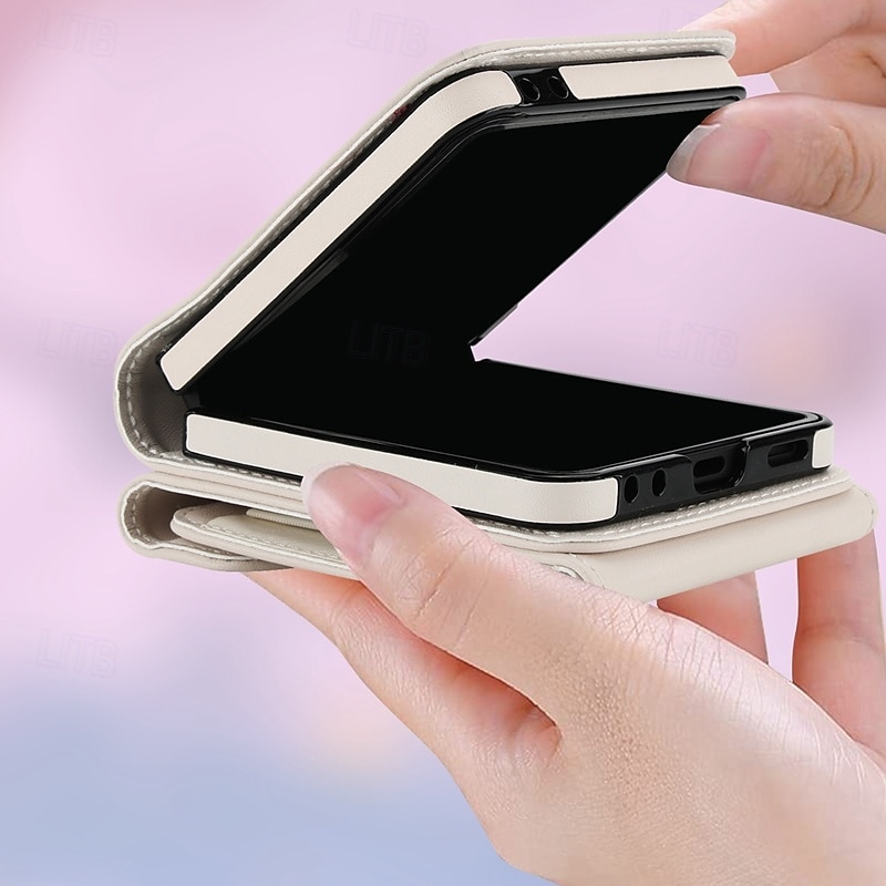 τηλέφωνο tok Για Samsung Galaxy Z Flip 7 Z Flip 6 Z Flip 5 Z Flip 4 Θήκη κάρτας πορτοφολιού με τον Lanyard Υποδοχή κάρτας Δαχτυλίδι πόρπη Ρετρό TPU PU δέρμα 2025 - $25.99 –P2