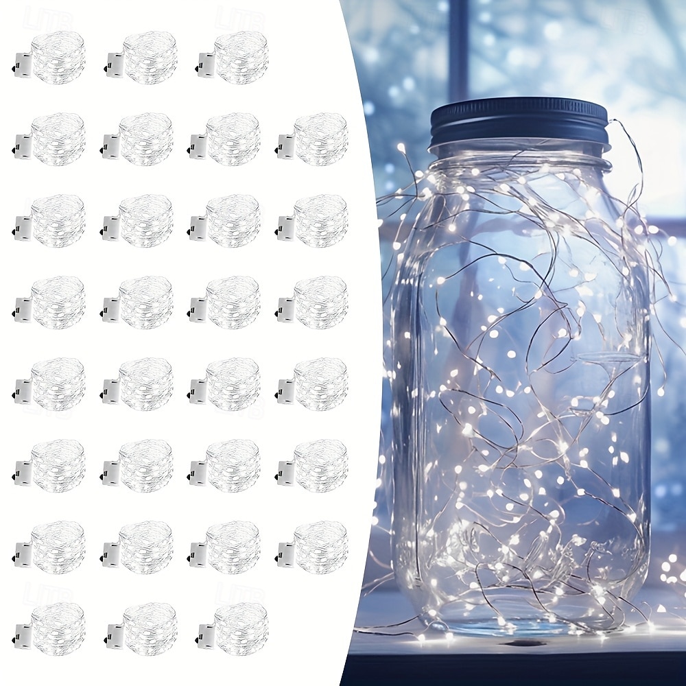 2m Lysslynger 20 LED Varm hvit Hvit Multifarget Kobbertrådlys Halloween Innendørs Fest Batterier drevet 2025 - $9.49 –P8