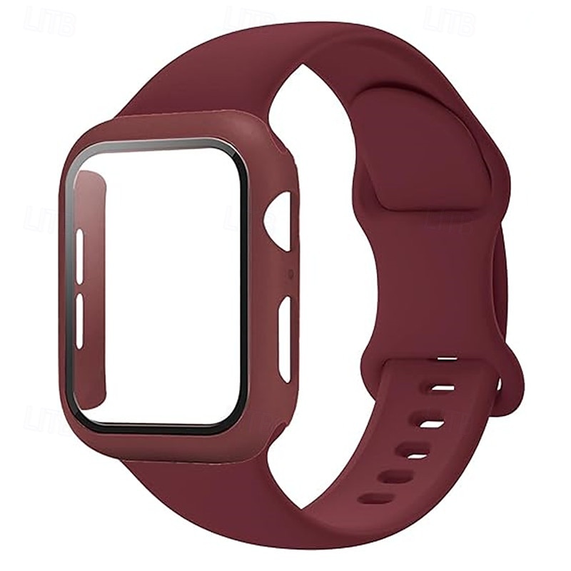 Pulseira Esportiva Fecho Moderno Compatível com Pulseira Apple Watch 38mm 40mm 41mm 42mm 44mm 45mm 49mm com caixa Mulheres Homens Antichoque Silicone pulseira de substituição para iwatch Ultra 2 de 2025 por $10.99 –P11