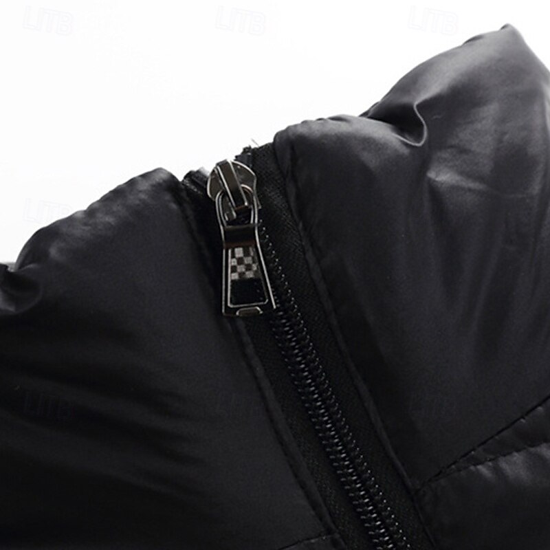 Pánské Puffer Vesta Kamizelka Vesta Dovolená Denní Rande Módní Na běžné nošení Podzim zima Kapsy Polyester Zahřívací Pohodlné Pevná barva Zip Stojáček Běžný Černá Rubínově červená Oranžová Tmavomodrá 2025 - $28.99 –P10