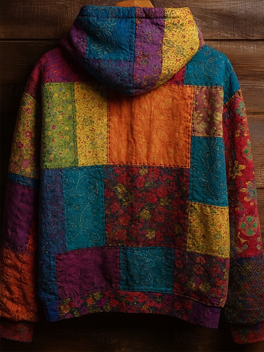 Damen Kapuzenpullover Patchwork Druck Grafik Hund Elegant Warm Aktiv Langarm Mit Kapuze Normale Oberteile Lässig Straße Alltagskleidung Orange Frühling Herbst Winter 2026 - $28.99 –P2