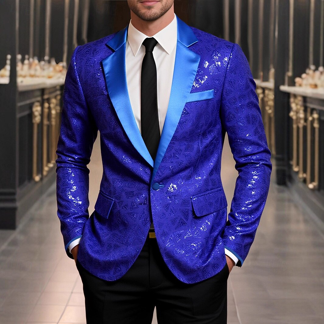 Discotecă Anii 1980 Geacă Blazer cu guler de rever Normal Disc Paiete Costume de fancy Bărbați Halloween Mascaradă Club Parada Mândriei Luna Mândriei Adulți Geacă Toamna iarna 2026 - $78.99 –P1