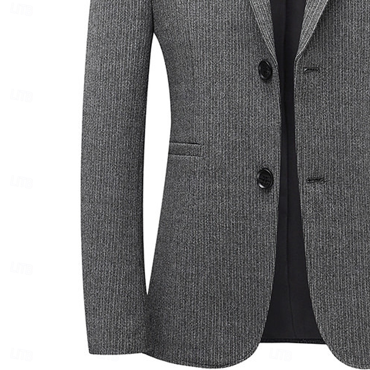 Homme Veste blazer Blazer en Tweed Col cranté Léger Couleur Unie Blazer Kaki Grise Coupe sur mesure à boutonnage simple à 2 boutons de 2025 ? $90.99 –P3