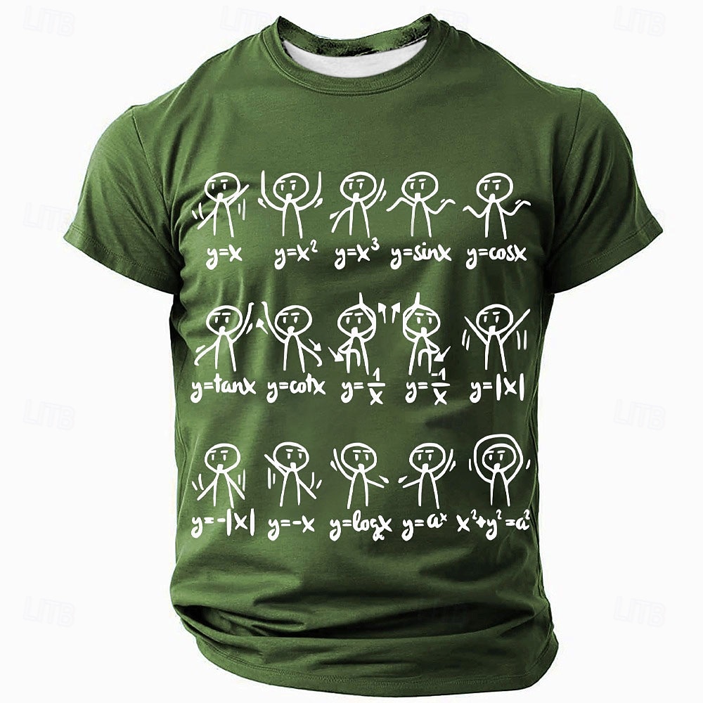 2025年 メンズ面白いグラフィックTシャツ数式とスティックフィギュアの数学グラフ | 科学ユーモアアパレル  コレクション – $17.99 –P5