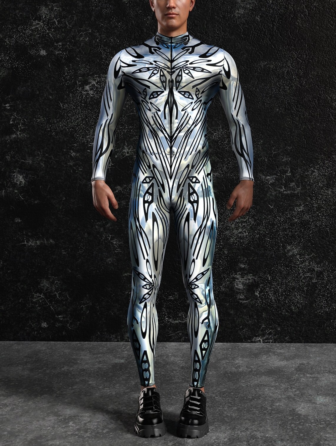 Trajes Zentai estampados Traje de cosplay Body Estampado Disfraz de carnaval Traje de Cuerpo Completo Hombre Mujer Disfraz Sexy Víspera de Todos los Santos Traje para Rendimiento Fiesta Mascarada 2025 - $29.99 –P2