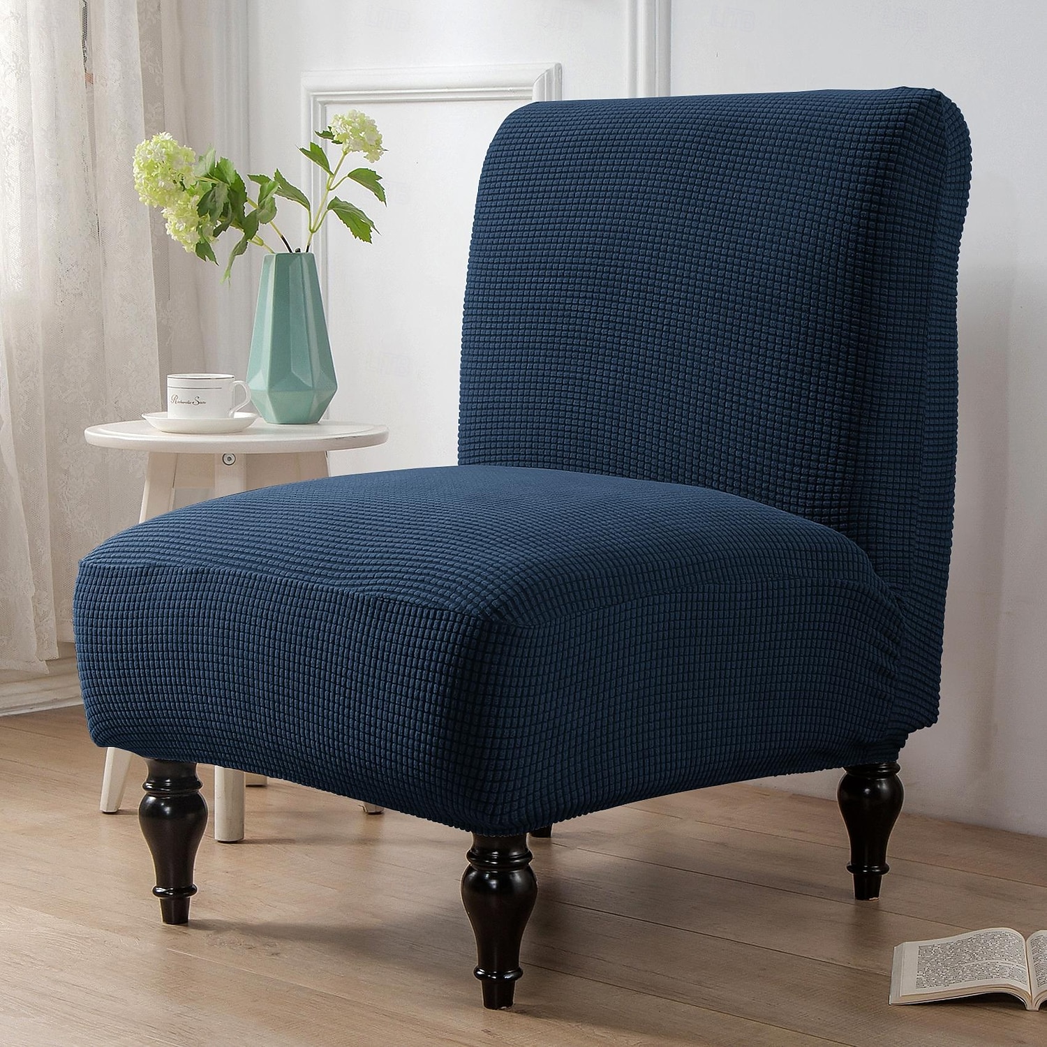 Capa para cadeira de jantar listrada de 1 peça - capa elástica de elastano com faixa elástica | serve para a maioria das cadeiras para casa, casamento, banquete de 2026 por $18.99 –P1