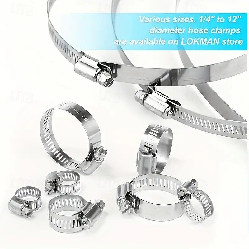 20 morsetti per tubi a vite senza fine in acciaio inossidabile – regolabili da 1/4" a 1-1/8" (6-29 mm), fascette metalliche resistenti per tubi flessibili del radiatore, tubi e linee del carburante del 2025 a $12.99 –P5