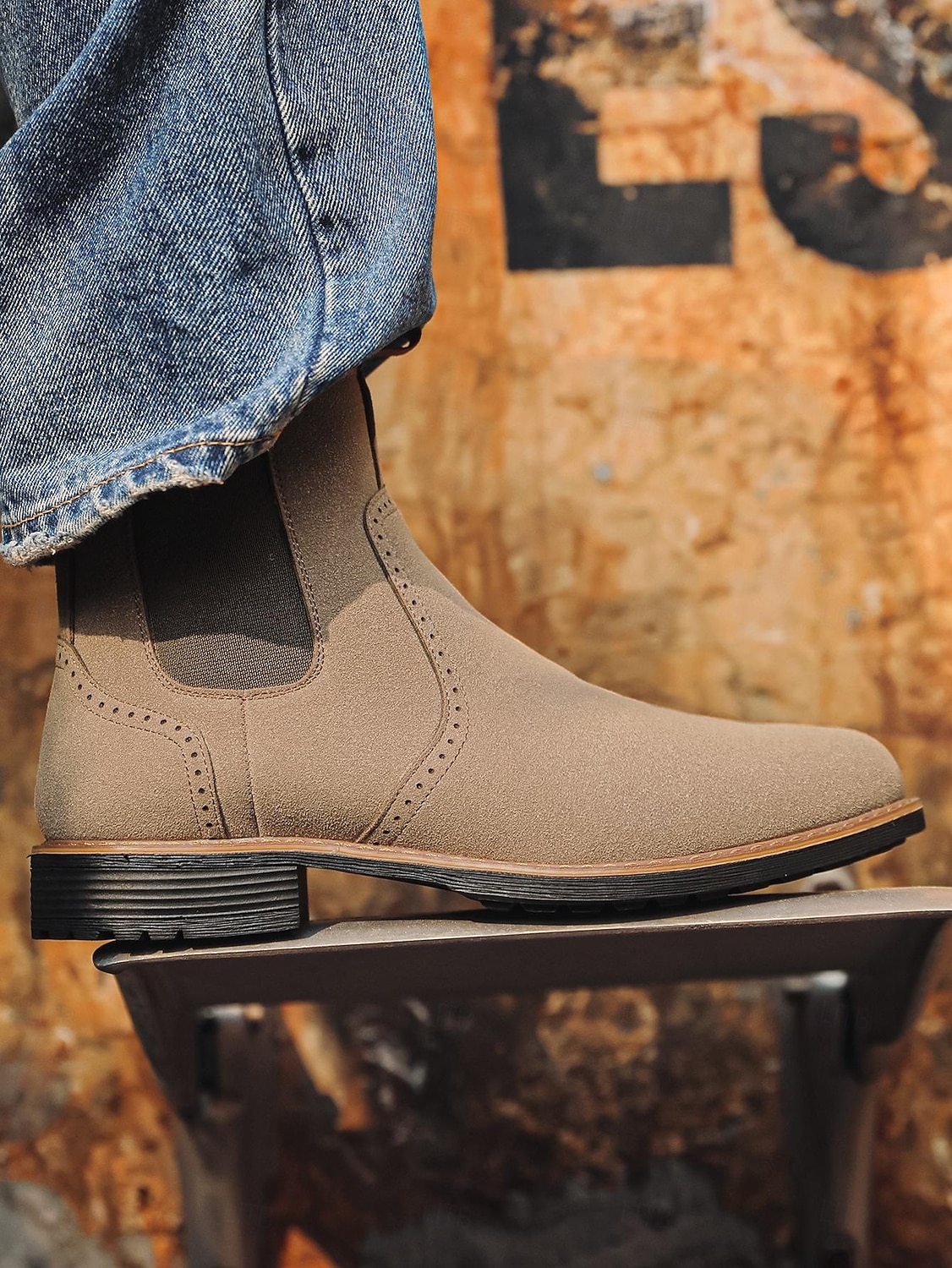 bottines Chelsea pour hommes, bottines à enfiler pour un style urbain décontracté et des tenues de tous les jours de 2025 ? $42.99 –P8