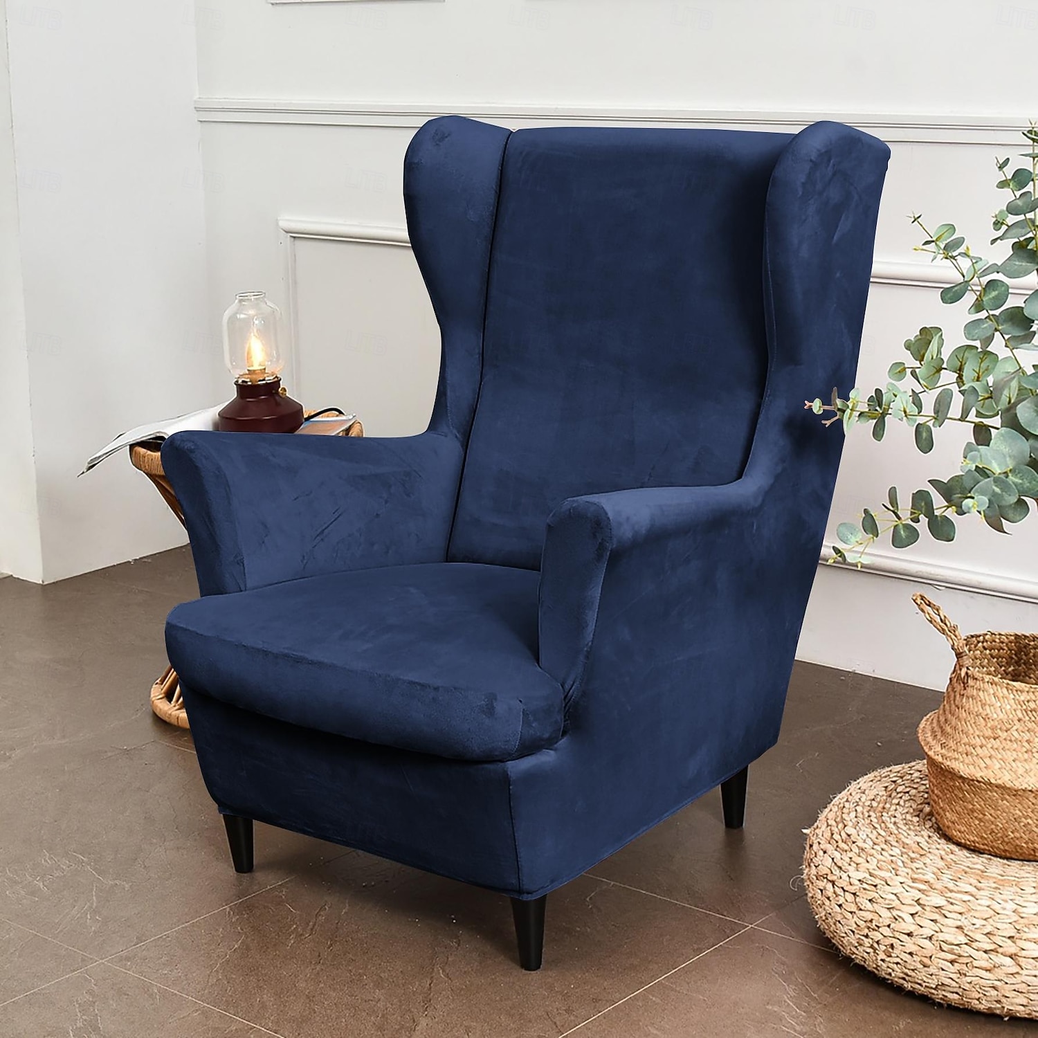Capa Wingback para cadeira Floral / Geométrica / Listrado Estampado Poliéster Capas de Sofa de 2025 por $33.99 –P1