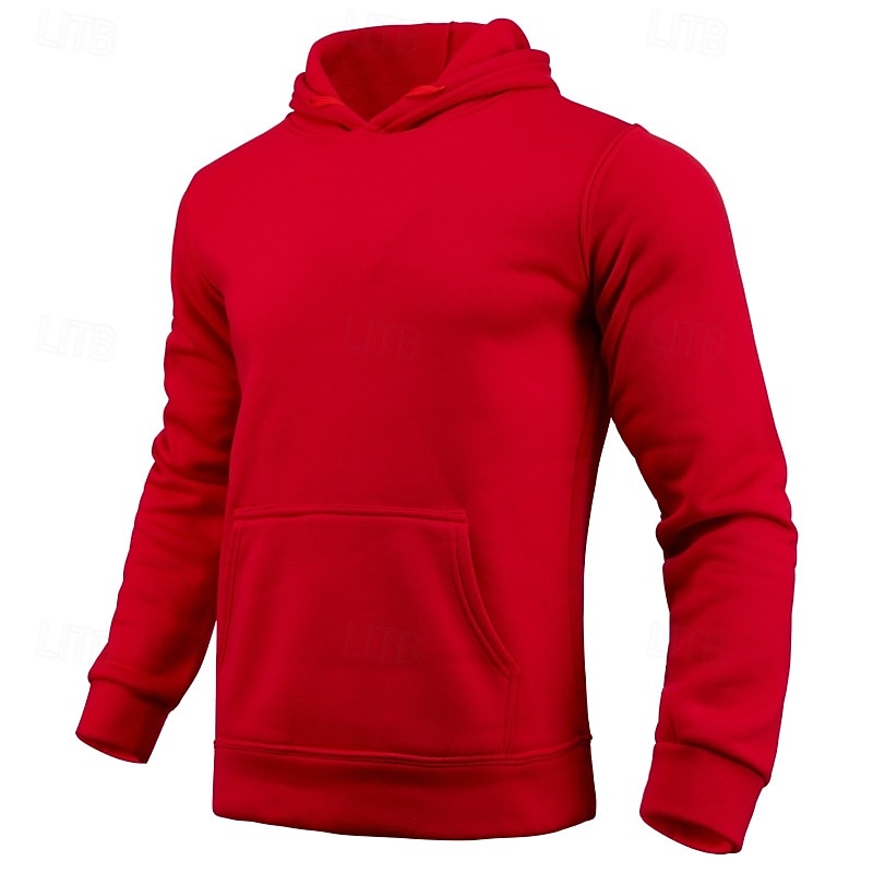Per uomo Felpa con cappuccio Maglione Felpa con cappuccio in pile Felpa con cappuccio foderata in pile Nero Bianco Giallo Rosa Rosso Con Cappuccio Semplice Tasca Sport & Outdoor Casuale Quotidiano del 2025 a $17.99 –P10