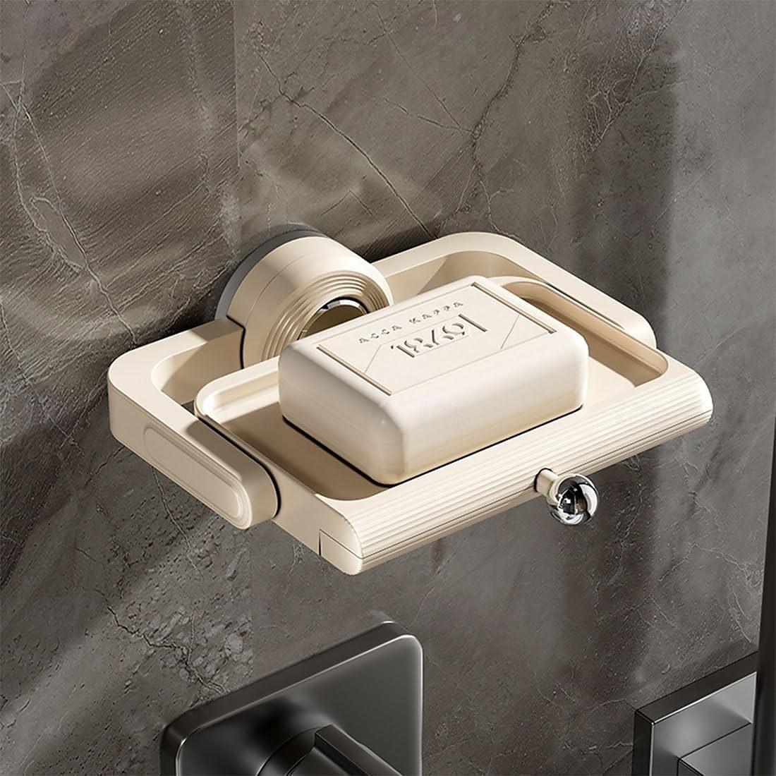 Wandgemonteerde zuignap roterende zeepbak met afvoer, niet-borende spons en zeeprek organizer, perfect voor douche, badkamer, bad en keukengootsteen 2025 - $13.99 –P9