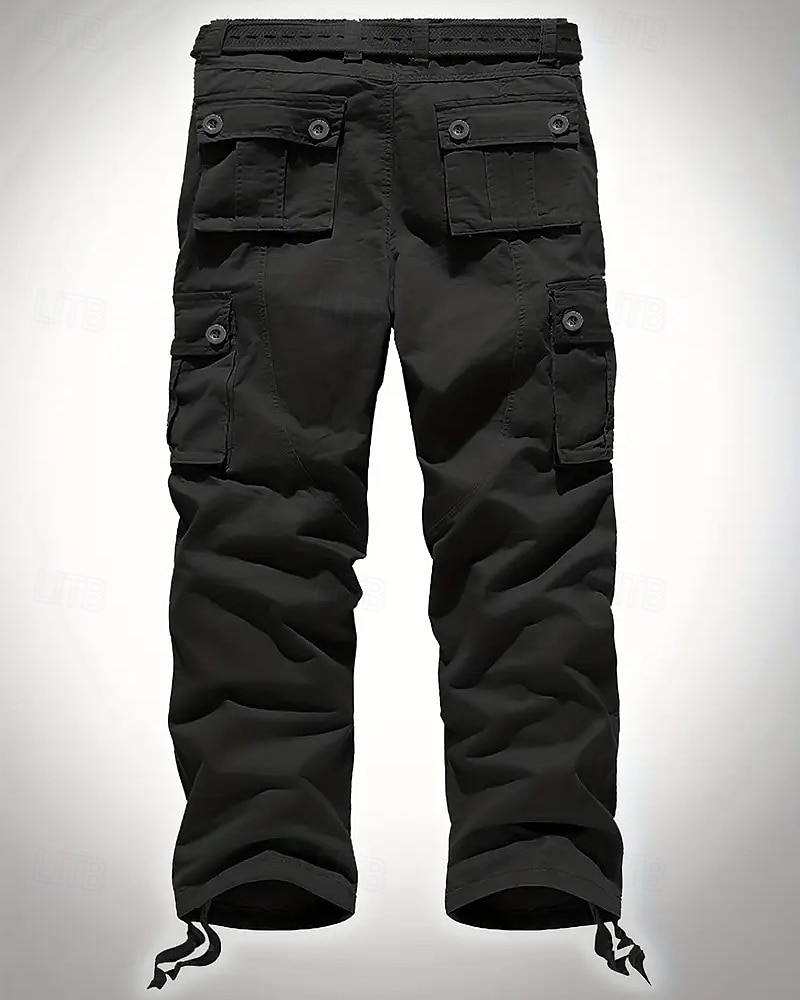 Per uomo Pantaloni Cargo Pantaloni Bottoni Multi-tasche Semplice Indossabile All'aperto Quotidiano Campeggio & Escursionismo Moda Classico Nero Verde militare del 2025 a $43.99 –P10
