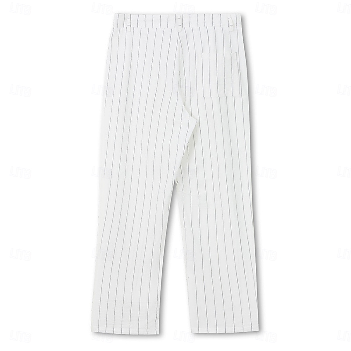 Homme Dress Pants works Pantalons en Lin Pantalons Pantalon d'été Pantalons Amples Avec Poches Jambe Droite Rayé Confort Respirant Longueur complète Vacances Quotidien Fête Vacances Hawaïen Noir de 2025 ? $27.99 –P3