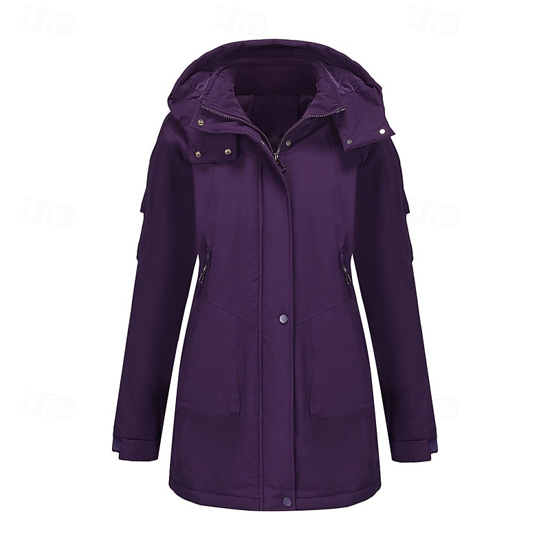 Femmes Veste Décontractée Chaud Confortable Fermeture éclair Avec Poches Mode Extérieur Uni Sortir Week-end Fermeture éclair Régulier À capuche Coupe régulière manche longue Vêtements d'extérieur de 2025 ? $41.99 –P10