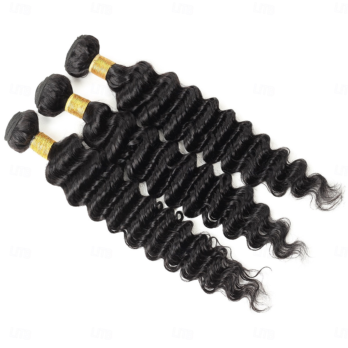 Extensions de cheveux brésiliens ondulés, lot de 3 mèches avec fermeture en dentelle 4x4, 25,4 à 71,1 cm, pour femmes noires de 2025 ? $222.99 –P2