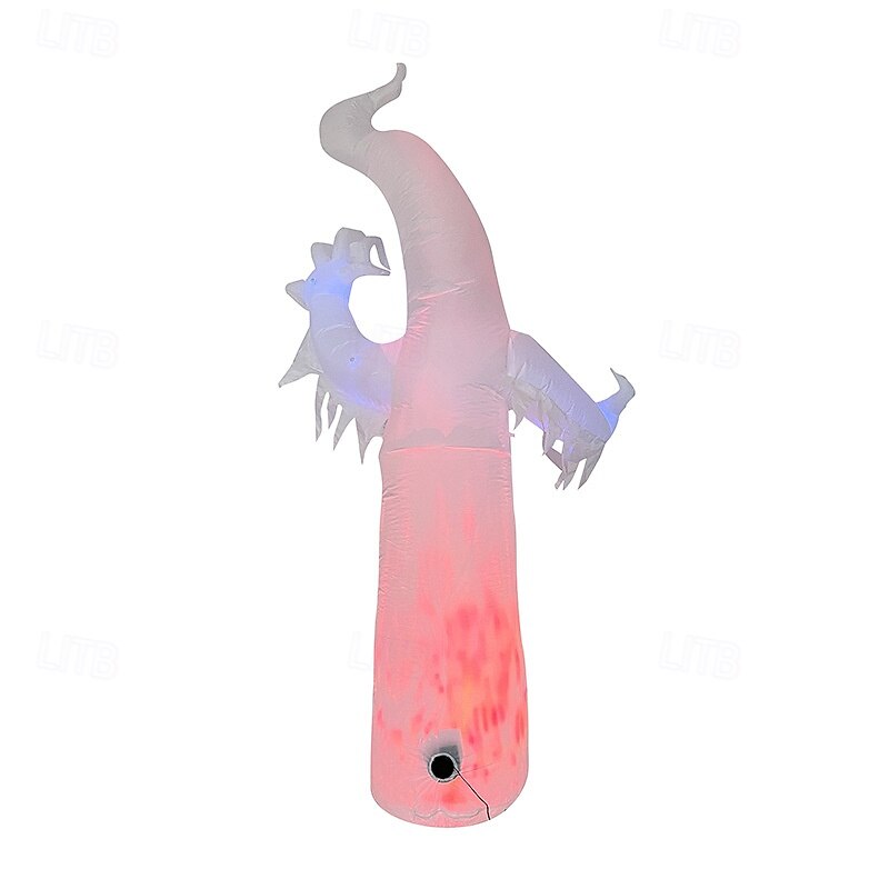 1 lampada gonfiabile da 2,4 m/8 piedi con striscia luminosa bianca a forma di fiamma per Halloween, modello ad aria, per interni ed esterni, cortile, giardino, prato, atmosfera di festa, spina del 2025 a $47.99 –P9