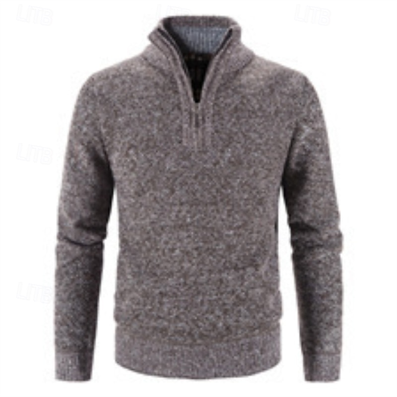 Per uomo Felpa Maglione Maglione con zip a un quarto A Coste Maglia Top Regolari Lavorato a maglia Slim Fit Semplice Colletto Mao Maglieria Contemporaneo Casuale Abbigliamento quotidiano Abbigliamento del 2026 a $22.99 –P5