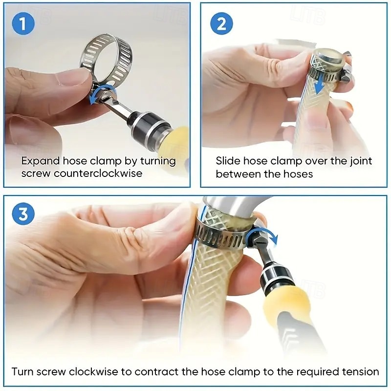 20 morsetti per tubi a vite senza fine in acciaio inossidabile – regolabili da 1/4" a 1-1/8" (6-29 mm), fascette metalliche resistenti per tubi flessibili del radiatore, tubi e linee del carburante del 2025 a $12.99 –P7