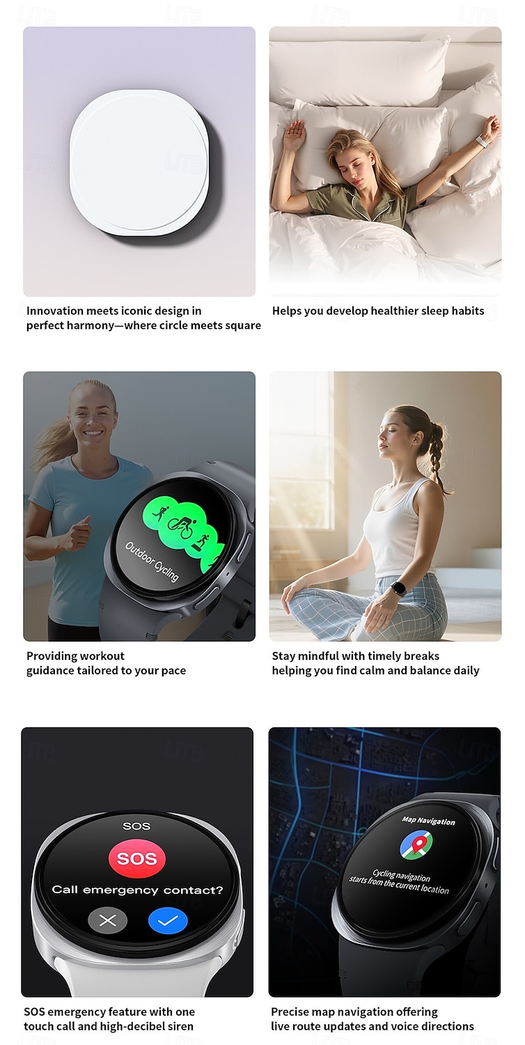 HD8MINI Умные часы 1.29 дюймовый Смарт Часы Bluetooth Педометр Напоминание о звонке Датчик для отслеживания сна Совместим с Android iOS Женский Мужчины 2025 - $41.99 –P2